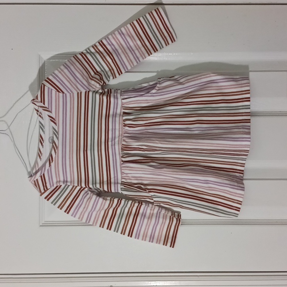 Wonder Nation Dress Striped Long-Sleeve